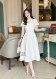  Đầm dáng xoè phối cổ bèo cách điệu - D3220 