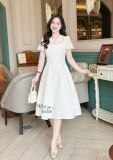  Đầm dáng xoè phối cổ bèo cách điệu - D3220 