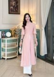  Áo dài cách tân xẻ tà đính cúc bọc - D3222 