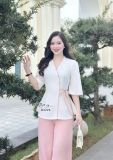  Set đồ lam cổ V cột dây eo - D3223 