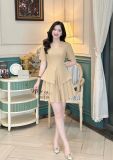  Set áo peplum phối quần xếp ly - D3228 