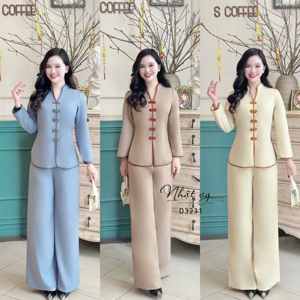  Set đồ lam cổ tàu tay lửng - D3231 