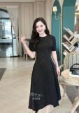 Đầm cổ tròn tay nhún cách điệu form dáng xòe - D3245 
