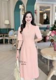  Áo dài cách tân kèm chân váy cổ tàu đính hạt ngọc - D3246 