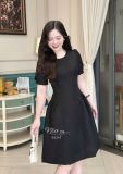  Đầm cổ tròn tay nhún phồng form dáng xoè - D3247 