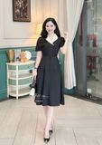  Đầm peplum cổ bèo form dáng xoè - D3251 