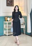  Đầm peplum cổ tròn tay lửng form dáng ôm - D3272 