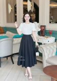  Chân váy xếp ly form dáng dài - D3298 