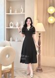 Đầm cổ bèo phối viền form dáng xoè - D3304 