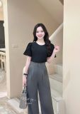  Quần ống dáng suông lưng cao - D3307 