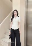  Quần ống dáng suông lưng cao - D3307 