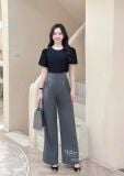  Quần ống dáng suông lưng cao - D3307 