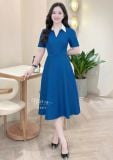  Đầm cổ V phối bèo cổ form dáng xoè - D3311 