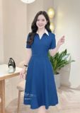  Đầm cổ V phối bèo cổ form dáng xoè - D3311 