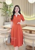  Đầm cổ V phối bèo cổ form dáng xoè - D3311 