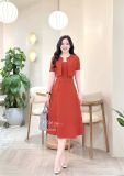  Set đầm 2 dây đính nút bọc kèm áo khoác - D3316 