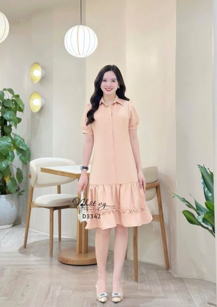  Đầm suông cổ sơ mi - D3342 