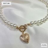  DÂY CHUYỀN NGỌC TRAI MẶT TRÁI TIM A517 