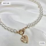  DÂY CHUYỀN NGỌC TRAI MẶT TRÁI TIM A517 