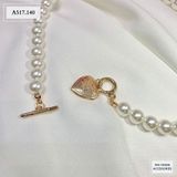  DÂY CHUYỀN NGỌC TRAI MẶT TRÁI TIM A517 