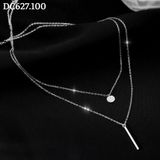  Dây chuyền hai dây đính đá phối thanh dài - DC627 