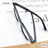  Kính giả cận gọng đen 2 chấm K243 