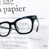  Kính giả cận gọng đen 2 chấm K243 