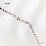  LẮC TAY CỎ 4 LÁ PHỐI KÈM HOA ĐÁ - LT606 