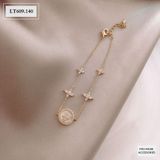  Lắc tay hoa phối mặt tròn đá - LT609 