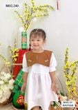  ĐẦM BÉ CỔ VUÔNG THÊU HOA - M02 