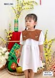  ĐẦM BÉ CỔ VUÔNG THÊU HOA - M02 