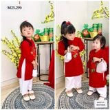  SET ÁO DÀI NHUNG HOA THÊU - M25 