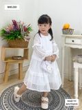  Đầm suông tay dài cho bé voan hột - M45 