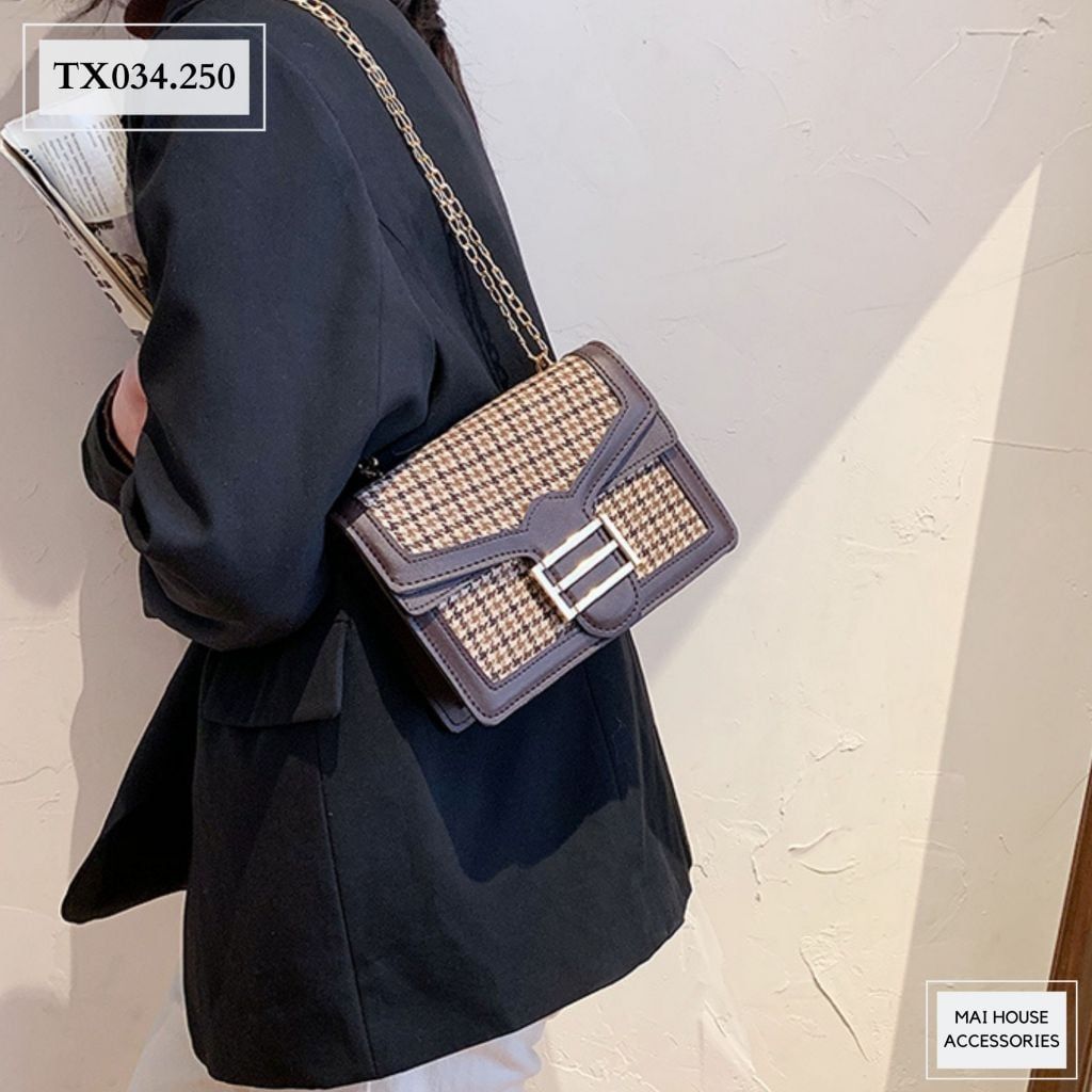  TÚI XÁCH HỌA TIẾT VIỀN MÀU TX34 