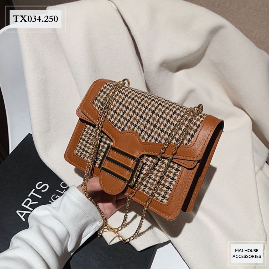  TÚI XÁCH HỌA TIẾT VIỀN MÀU TX34 