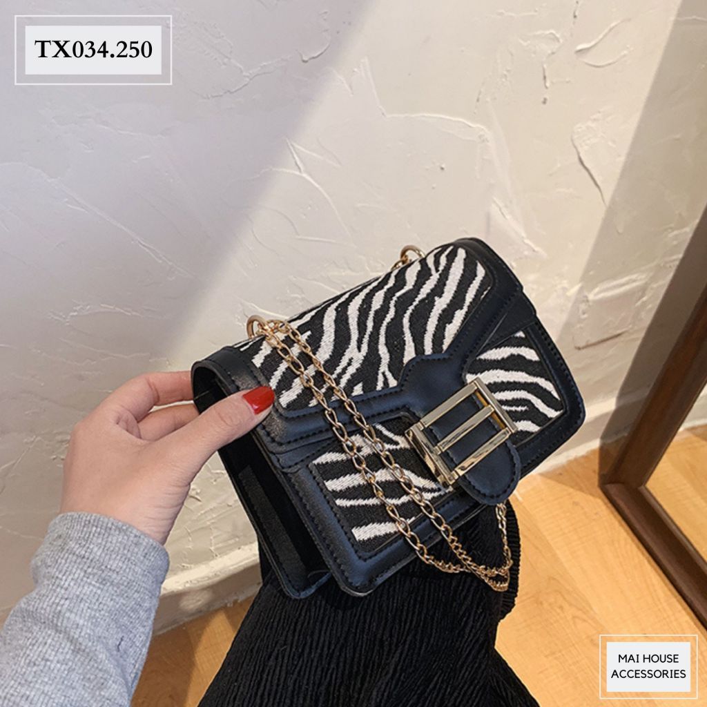 TÚI XÁCH HỌA TIẾT VIỀN MÀU TX34 
