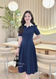  Đầm cổ sơ mi nhún eo cách điệu - D3303 