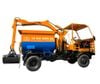 Máy trộn bê tông tự cấp liệu bồn ngang 18 bao 2 cầu động cơ 4 máy