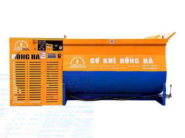 Máy trộn bê tông bồn ngang Hồng Hà 3,5 khối