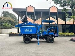 Xe trộn bê tông tự cấp liệu Hồng Hà 15 bao 2 cầu