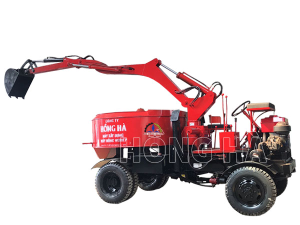 May Trộn Be Tong Tự Cấp Liệu Hồng Ha Gầu Xuc Sản Xuất Cung Cấp Thiết Bị Xay Dựng