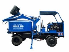 Xe trộn bê tông tự cấp liệu Hồng Hà 15 bao 2 cầu