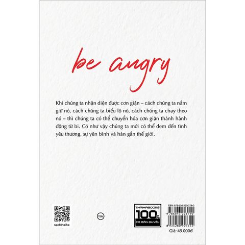 BE ANGRY – SỐNG VỚI THỰC TẠI - Đạt-lai Lạt-ma & Noriyuki Ueda