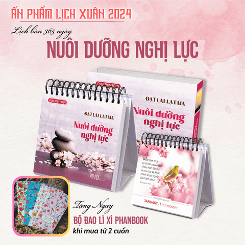 LỊCH BÀN 2024 - 365 NGÀY NUÔI DƯỠNG NGHỊ LỰC - ĐẠT LAI LẠT MA