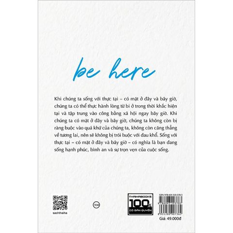 BE HERE – SỐNG VỚI THỰC TẠI - Đạt-lai Lạt-ma & Noriyuki Ueda