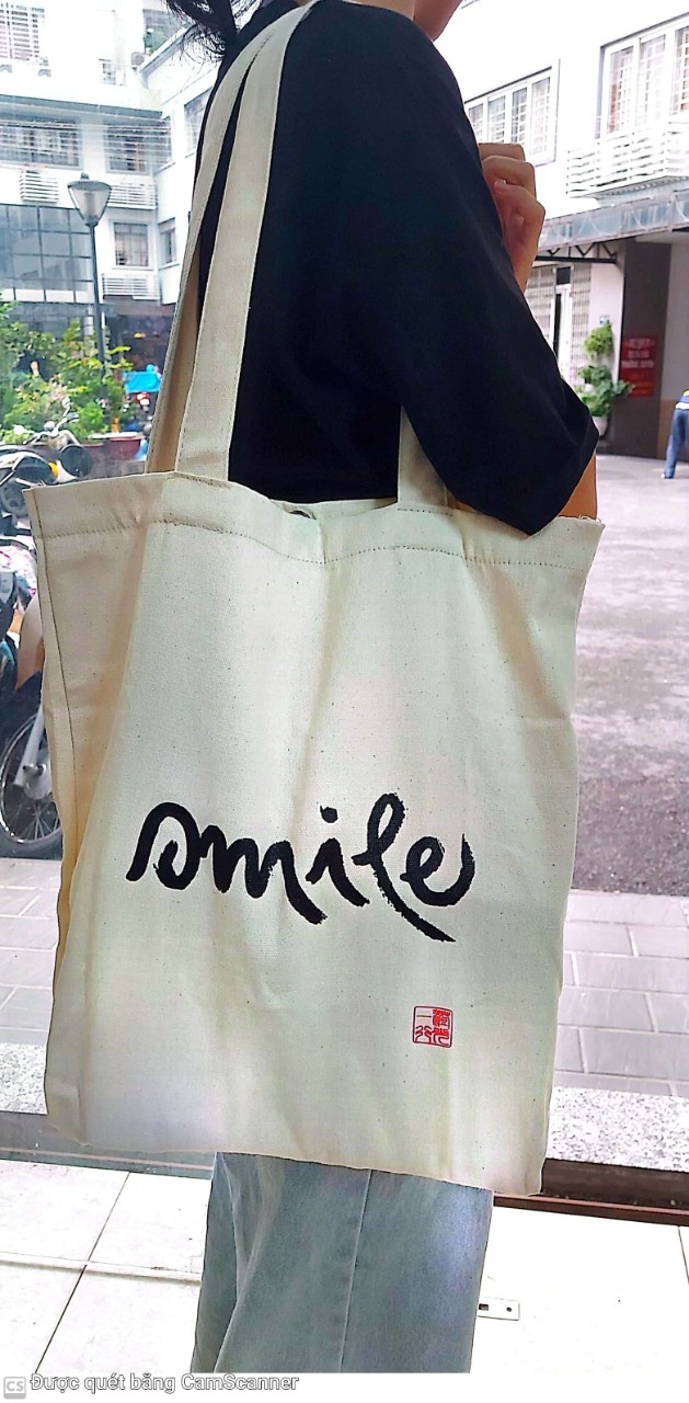 TÚI VẢI CANVAS THƯ PHÁP - SMILE