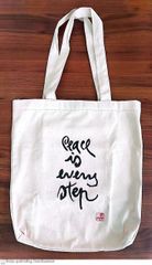 TÚI VẢI CANVAS THƯ PHÁP - PEACE IS EVERY STEP