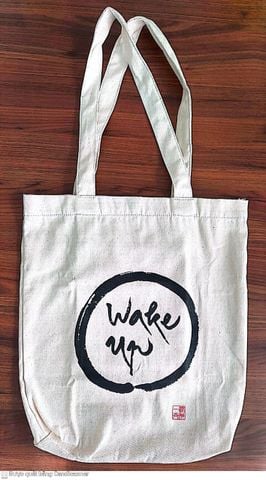 TÚI VẢI CANVAS THƯ PHÁP - WAKE UP