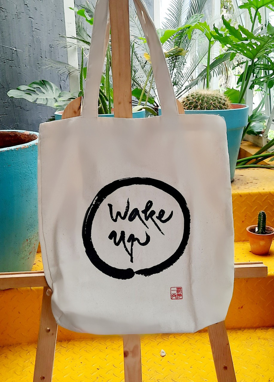 TÚI VẢI CANVAS THƯ PHÁP - WAKE UP