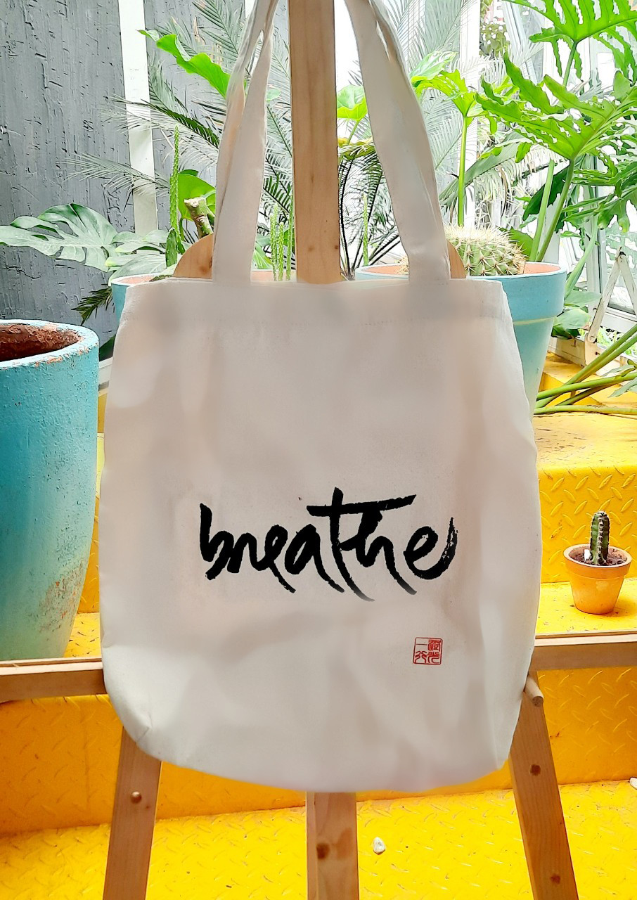 TÚI VẢI CANVAS THƯ PHÁP - BREATHE